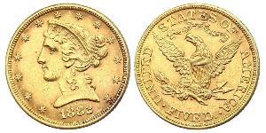 5 Доллар США (1776 - ) Золото 