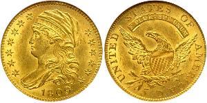 5 Доллар США (1776 - ) Золото 