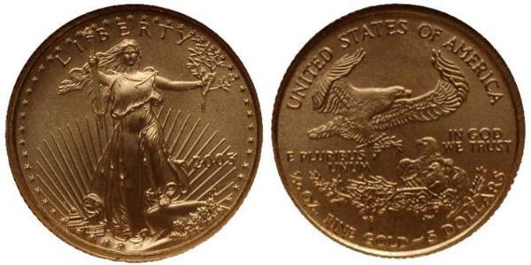 5 Доллар США (1776 - ) Золото 