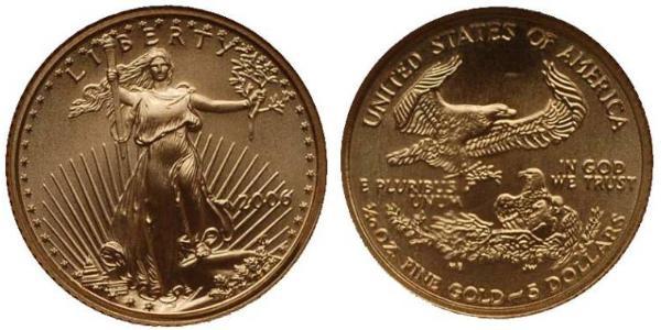 5 Доллар США (1776 - ) Золото 