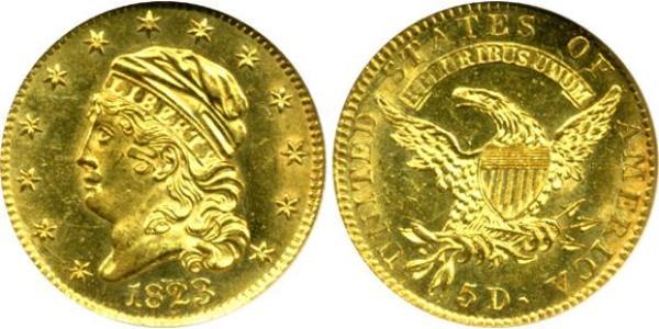 5 Доллар США (1776 - ) Золото 