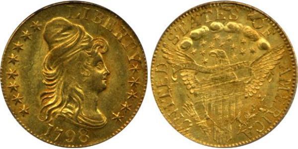 5 Доллар США (1776 - ) Золото 
