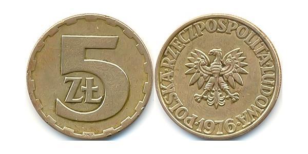 5 Злотий Польська Народна Республіка (1952-1990) Латунь 