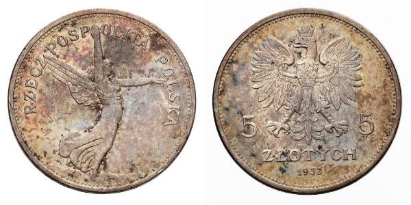 5 Злотий Польська республіка (1918 - 1939) Срібло 