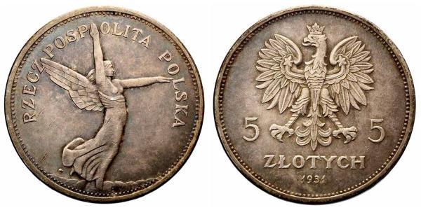 5 Злотий Польська республіка (1918 - 1939) Срібло 