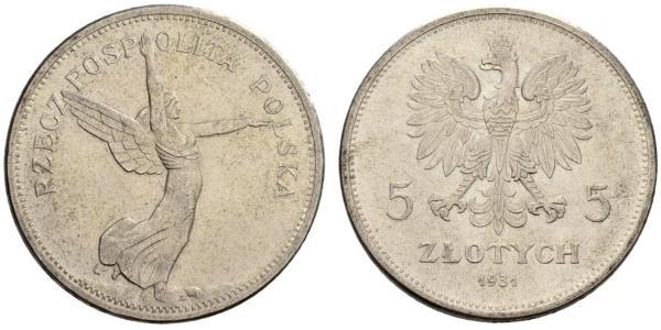 5 Злотий Польська республіка (1918 - 1939) Срібло 