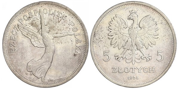 5 Злотый Польская Республика (1918 - 1939) Серебро 