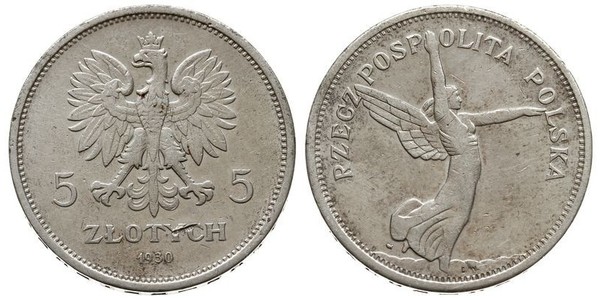5 Злотый Польская Республика (1918 - 1939) Серебро 