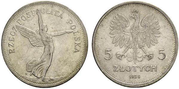 5 Злотый Польская Республика (1918 - 1939) Серебро 