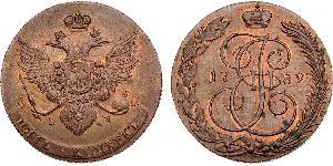 5 Копейка Российская империя (1720-1917) Медь Екатерина II (1729-1796)