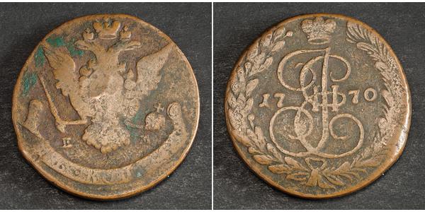 5 Копейка Российская империя (1720-1917) Медь Екатерина II (1729-1796)