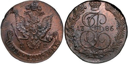 5 Копійка Російська імперія (1720-1917) Мідь Катерина II (1729-1796)