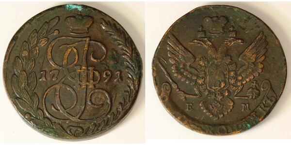 5 Копійка Російська імперія (1720-1917) Мідь Катерина II (1729-1796)