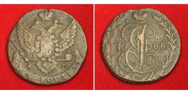 5 Копійка Російська імперія (1720-1917) Мідь Катерина II (1729-1796)