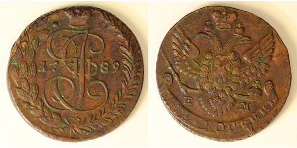 5 Копійка Російська імперія (1720-1917) Мідь Катерина II (1729-1796)
