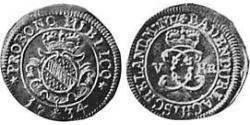 5 Крейцер Баден-Дурлах (1535 - 1771) Серебро 