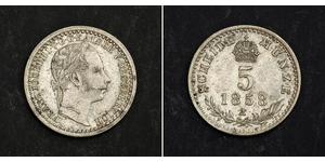 5 Крейцер Австрійська імперія (1804-1867) Срібло Франц Иосиф I (1830 - 1916)
