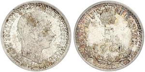 5 Крейцер Австрійська імперія (1804-1867) Срібло Франц Иосиф I (1830 - 1916)