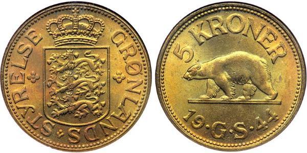 5 Крона Гренландія Латунь 