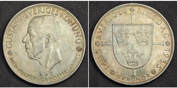 5 Крона Швеція Срібло 