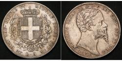 5 Лира Kingdom of Italy (1861-1946) Серебро Victor Emmanuel II of Italy (1820 - 1878)