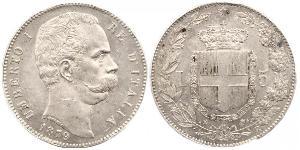 5 Лира Kingdom of Italy (1861-1946) Серебро Умберто I (1844-1900)