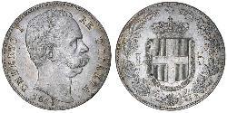 5 Ліра Kingdom of Italy (1861-1946) Срібло Умберто I (1844-1900)