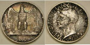 5 Ліра Kingdom of Italy (1861-1946) Срібло Віктор Емануїл III (1869 - 1947)