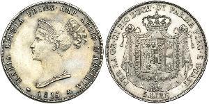 5 Ліра https://en.wikipedia.org/wiki/Duchy_of_Parma (1545 - 1859) / Італія Срібло Марія-Луїза Австрійська