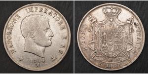 5 Ліра Італія Срібло Наполеон I Бонапарт(1769 - 1821)