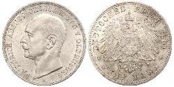 5 Mark Grand Duchy of Oldenburg (1814 - 1918) Plata Federico Augusto III de Sajonia (1865-1932)