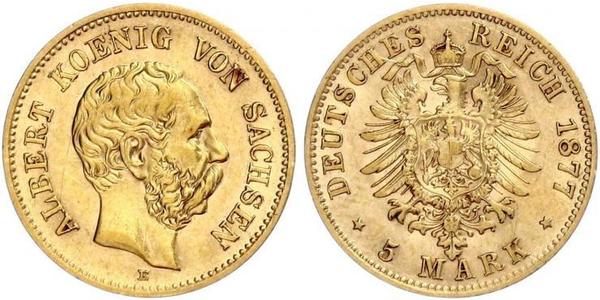 5 Марка Саксония (королевство) (1806 - 1918) Золото 
