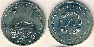 5 Марка Германская Демократическая Республика (1949-1990) Никель/Медь 
