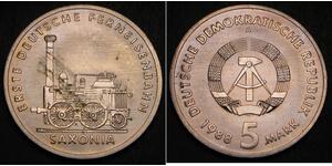 5 Марка Германская Демократическая Республика (1949-1990) Никель/Медь 