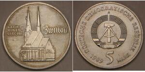 5 Марка Германская Демократическая Республика (1949-1990) Никель/Медь 