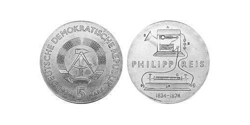 5 Марка Германская Демократическая Республика (1949-1990) Никель/Медь 