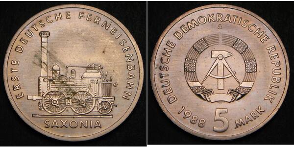 5 Марка Германская Демократическая Республика (1949-1990) Никель/Медь 