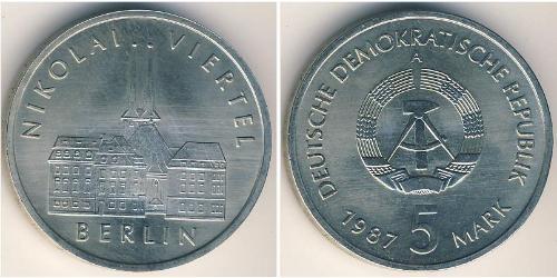 5 Марка Німецька Демократична Республіка (1949-1990) Нікель/Мідь 