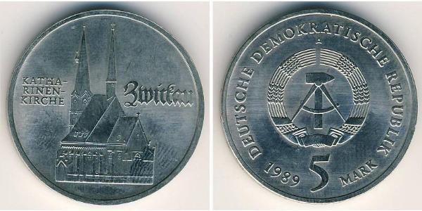 5 Марка Німецька Демократична Республіка (1949-1990) Нікель/Мідь 
