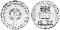 5 Марка Німецька Демократична Республіка (1949-1990) Нікель/Цинк/Мідь 