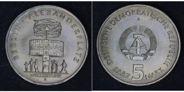 5 Марка Німецька Демократична Республіка (1949-1990) Цинк/Нікель/Мідь 