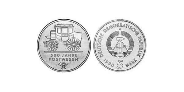 5 Марка Німецька Демократична Республіка (1949-1990) Цинк/Нікель/Мідь 