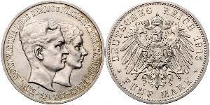 5 Марка Брауншвейг (герцогство) (1815 - 1918) Серебро Эрнст Август Брауншвейгский (1887 - 1953)