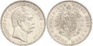 5 Марка Великое герцогство Гессен (1806 - 1918) Серебро Людвиг III (великий герцог Гессенский)