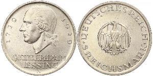 5 Марка Германская империя (1871-1918) Серебро Лессинг, Готхольд Эфраим