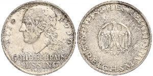 5 Марка Германская империя (1871-1918) Серебро Лессинг, Готхольд Эфраим