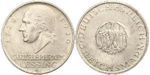 5 Марка Германская империя (1871-1918) Серебро Лессинг, Готхольд Эфраим