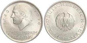 5 Марка Германская империя (1871-1918) Серебро Лессинг, Готхольд Эфраим