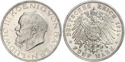 5 Марка Королевство Бавария (1806 - 1918) Серебро Людвиг III (король Баварии) (1845 – 1921)