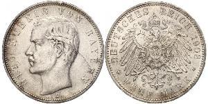 5 Марка Королевство Бавария (1806 - 1918) Серебро Отто I (король Баварии)(1848 – 1916)